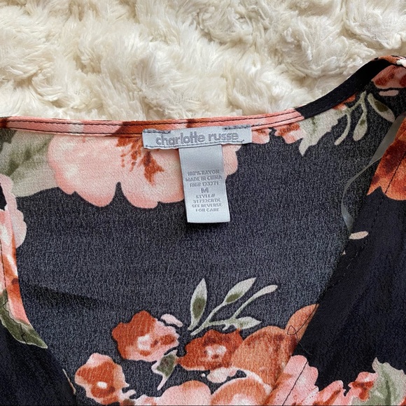 PRICE DROP! Worn Once Charlotte Russe Wrap Blouse - Picture 3 of 3